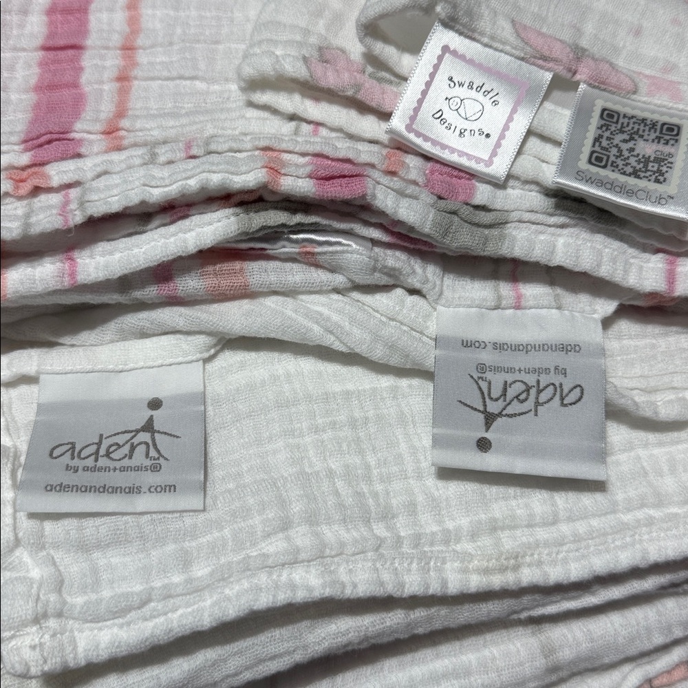BUNDLE of 5 | aden + anais | Swaddle designs brand | Muslin Swaddles | baby girl - Picture 8 of 9